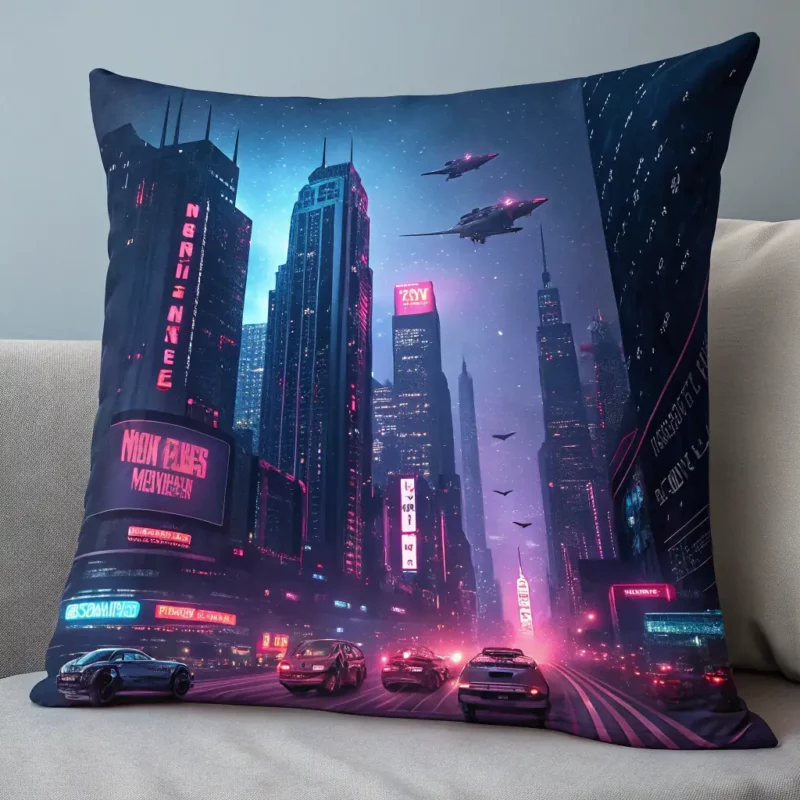 Cyberpunk Cityscape Print